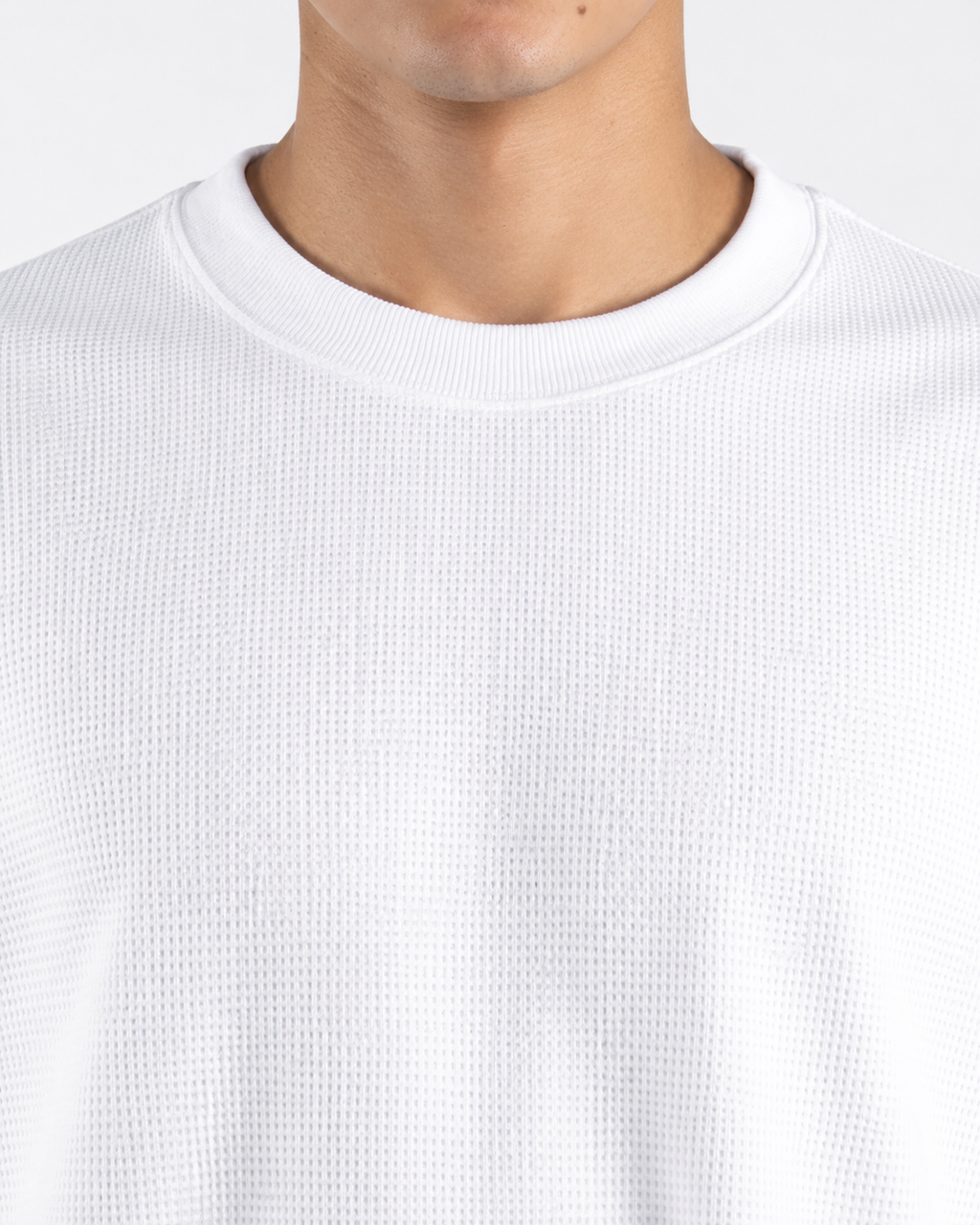Waffle Long Sleeve Blanco 220 GSM