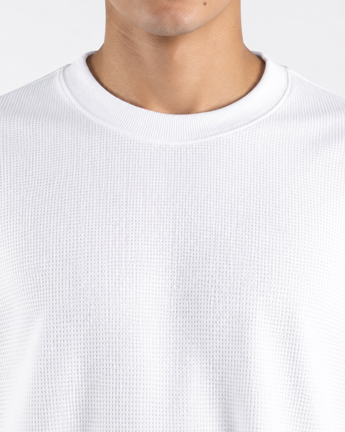 Waffle Long Sleeve Blanco 220 GSM