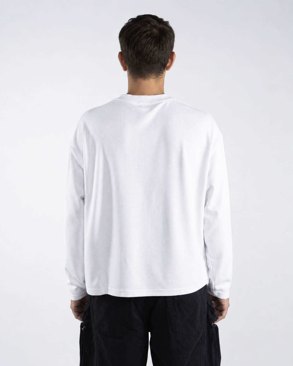Waffle Long Sleeve Blanco 220 GSM