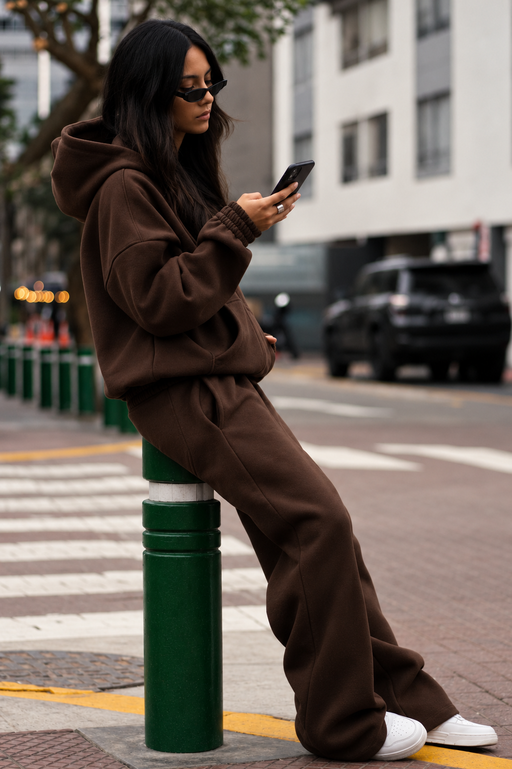 Jogger Wide Leg Café Chocolate 420 GSM lifestyle Saints Blanks