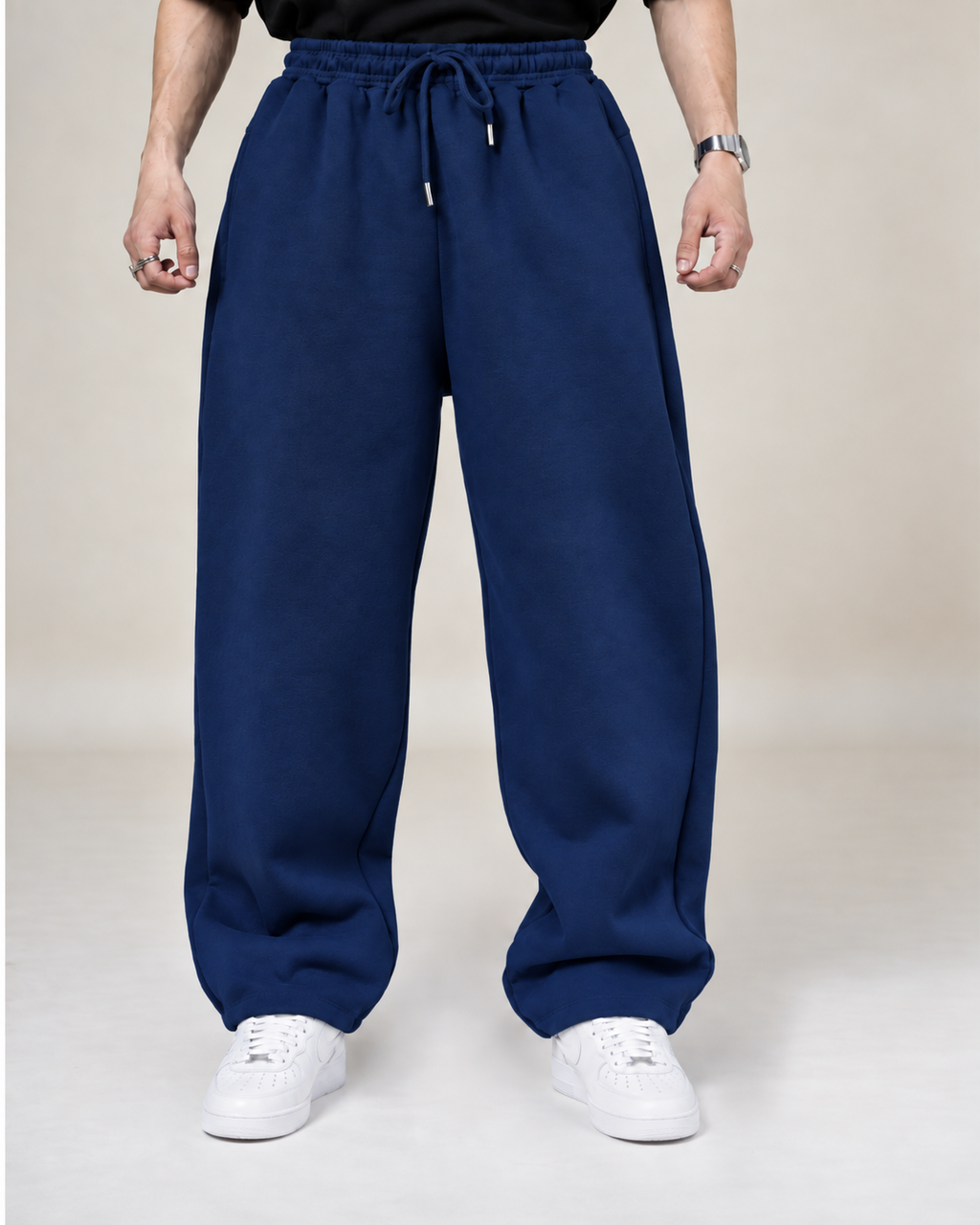 Jogger Wide Leg Azul Francia 420 GSM Saints Blanks