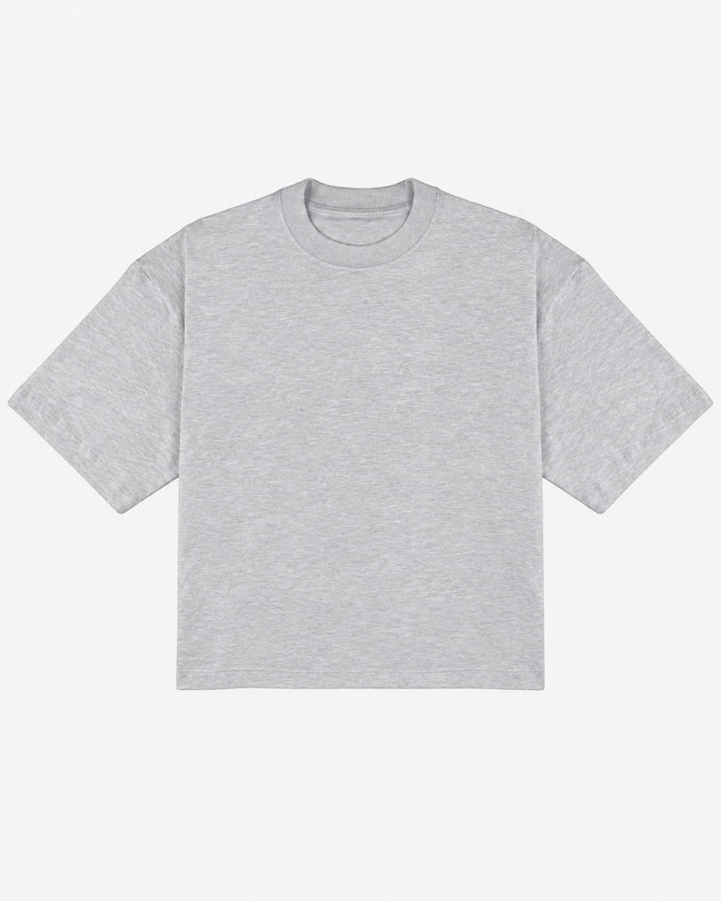 Polera Boxy Fit Gris Melange 220 GSM - producto