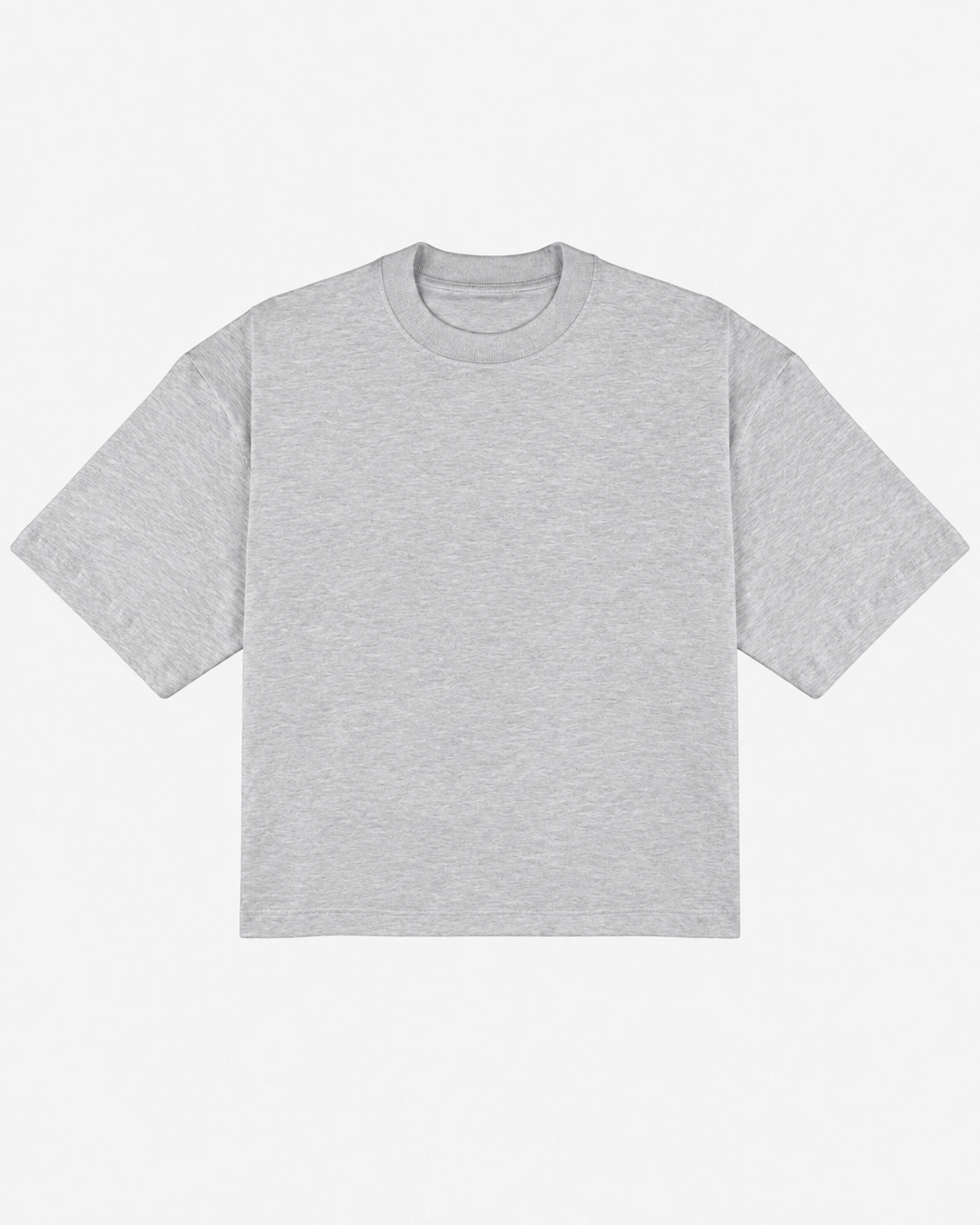 Polera Boxy Fit Gris Melange 220 GSM - producto